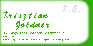 krisztian goldner business card